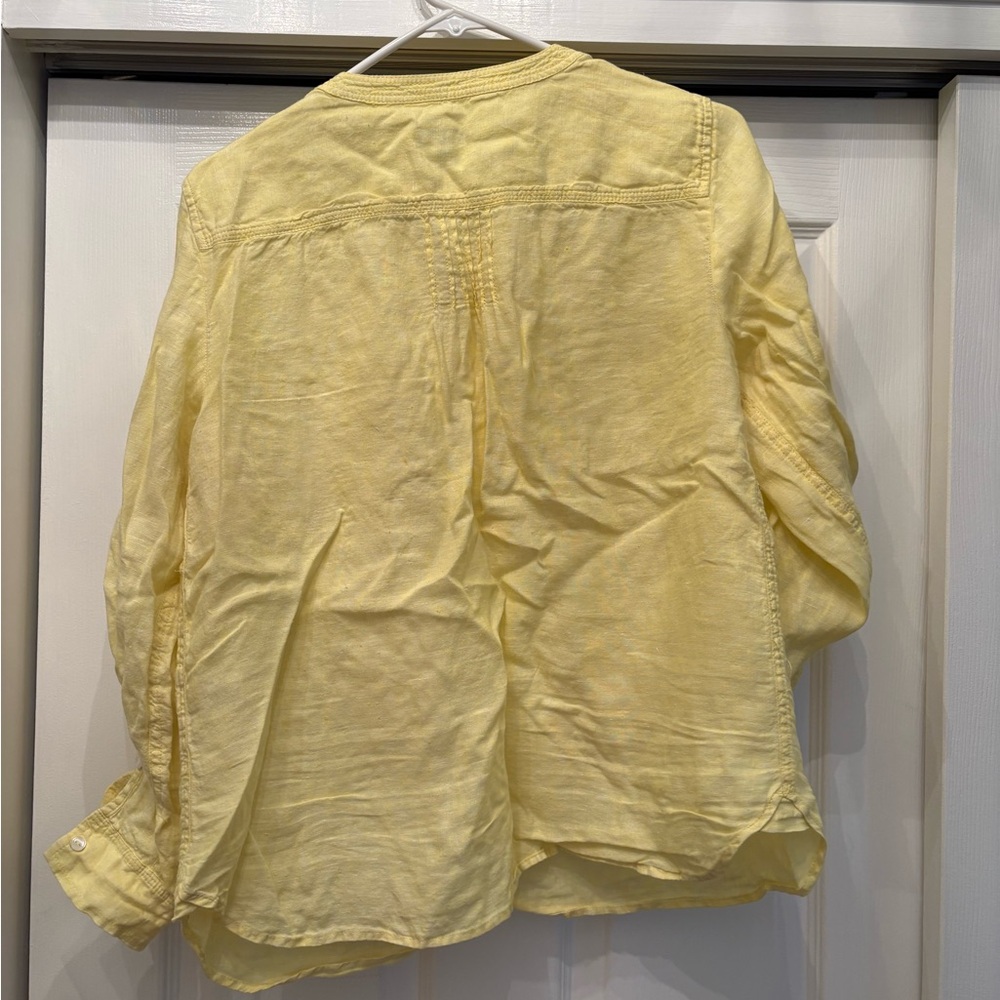 Talbots LinenYellow Tunic, Perfect for Spring! Size LP - Picture 3 of 5